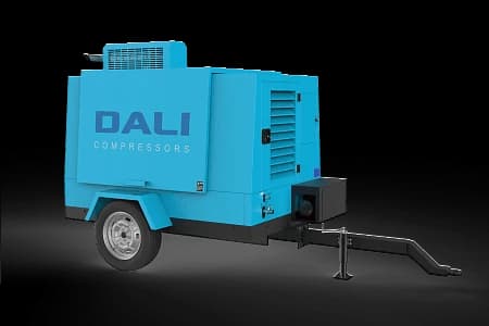 Дизельный винтовой компрессор на шасси Dali DLCY-6/8F-X